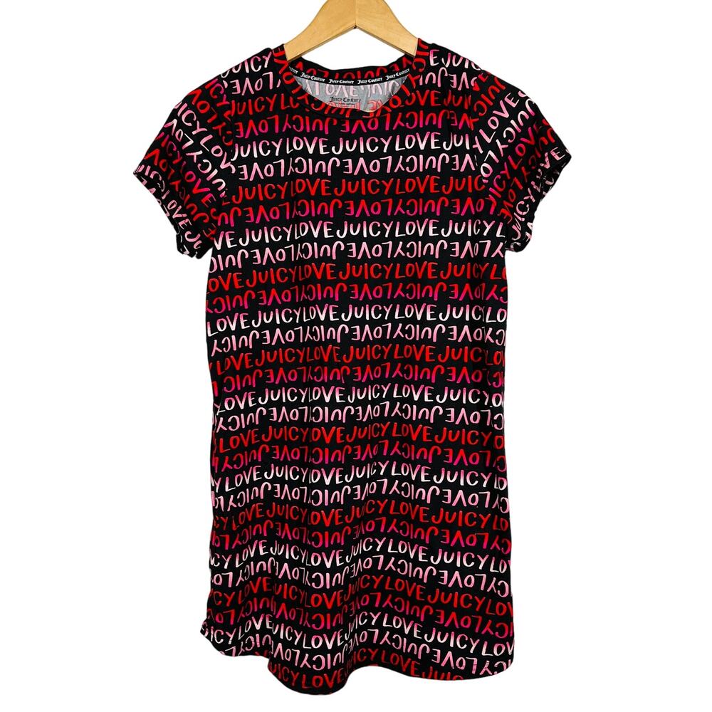 Juicy Couture Mini T Shirt Dress Legging Top Juicy Love Print Soft Cap Sleeve- S